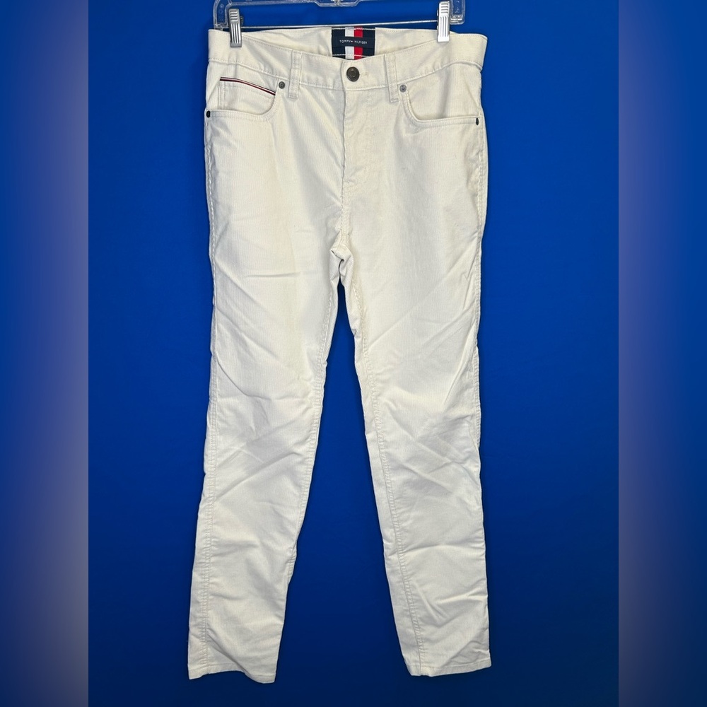 Tommy Hilfiger White Corduroy Jeans Men Size 31Wx 32L